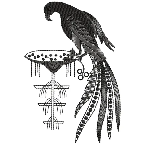 Parot Embroidery Design