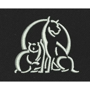 Pet Circle White Embroidery Design