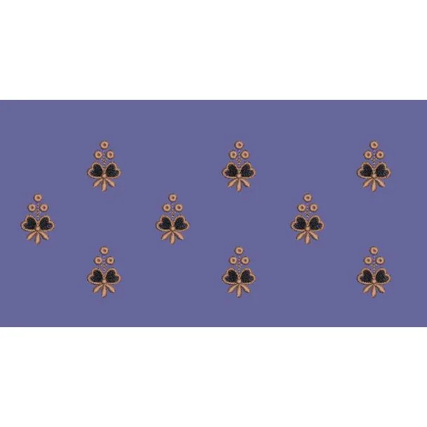 Traditional Buta Motif Embroidery Design