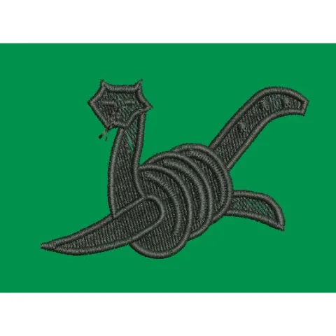 Coiled Serpent Embroidery Design