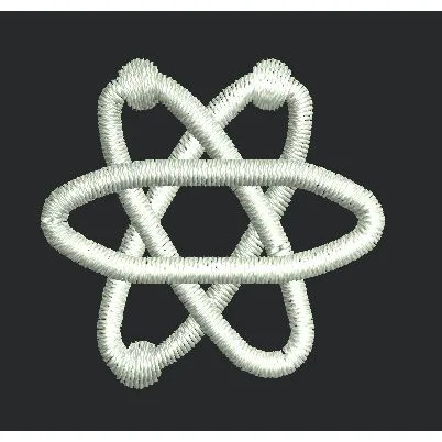 Atomic Star Embroidery Design