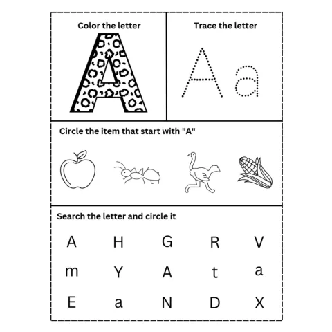 Alphabet Letter Tracing Beginning Sounds Worksheets