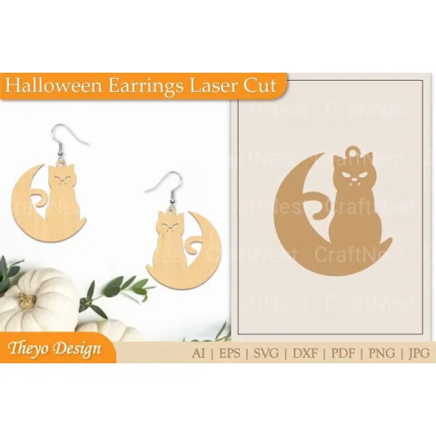 Halloween Earrings SVG Bundle
