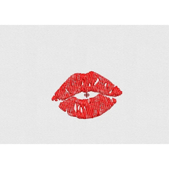 Lips Embroidery Design