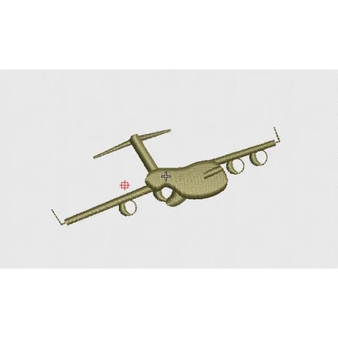 Plane Embroidery Design