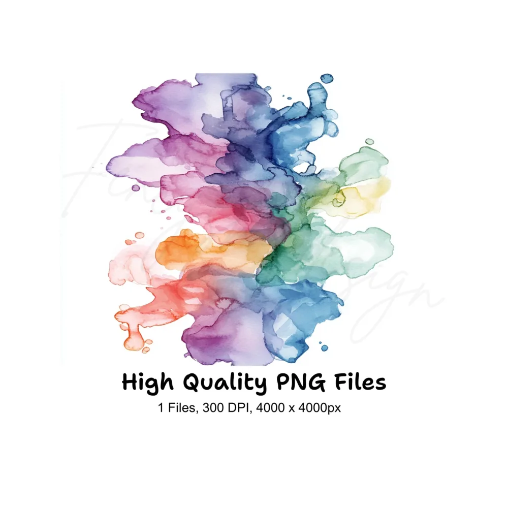 Abstract Ink Flow Clipart Bundle