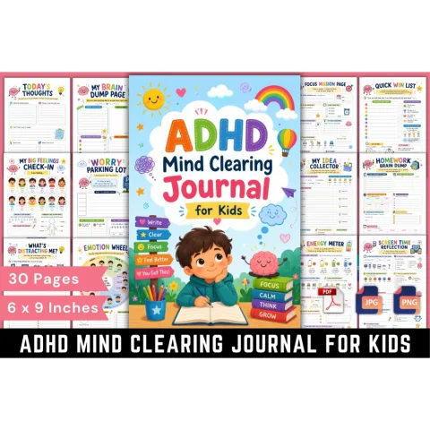 Adhd Mind Clearing For Kids Journal