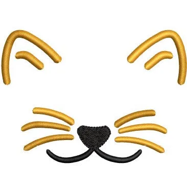 Cat Face Embroidery Design