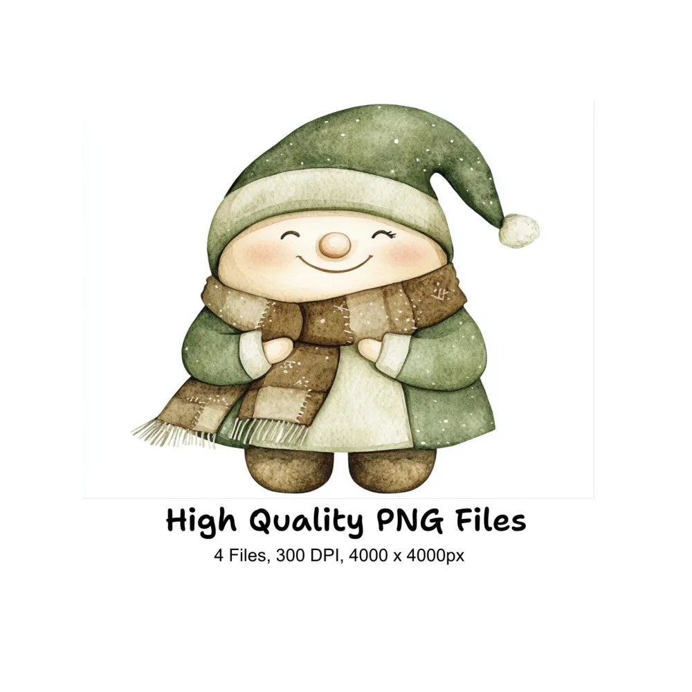 Cute Winter Gnomes Clipart Bundle