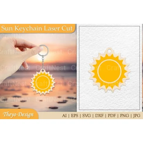 Sun Keychain SVG Bundle