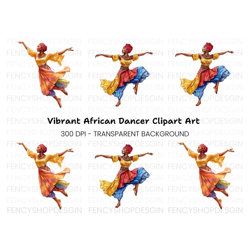 Dynamic African Dance Clipart Bundle