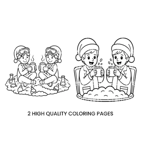 Winter Science Kids Coloring Books