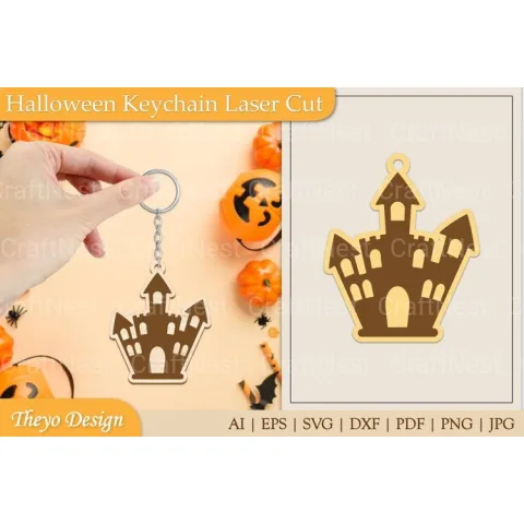 Halloween Keychain SVG Bundle