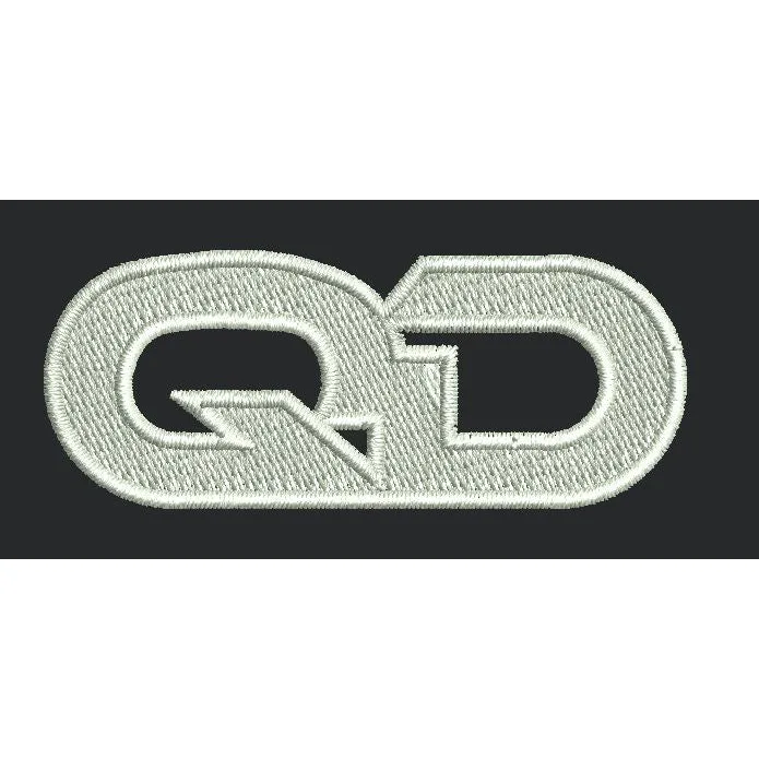 Stylized QD Lettering Embroidery Design