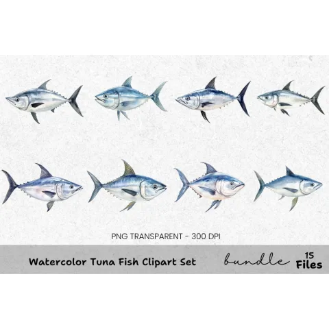 Tuna Fish Clipart Bundle