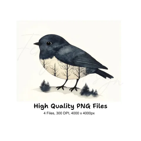 Forest Bird Clipart Bundle