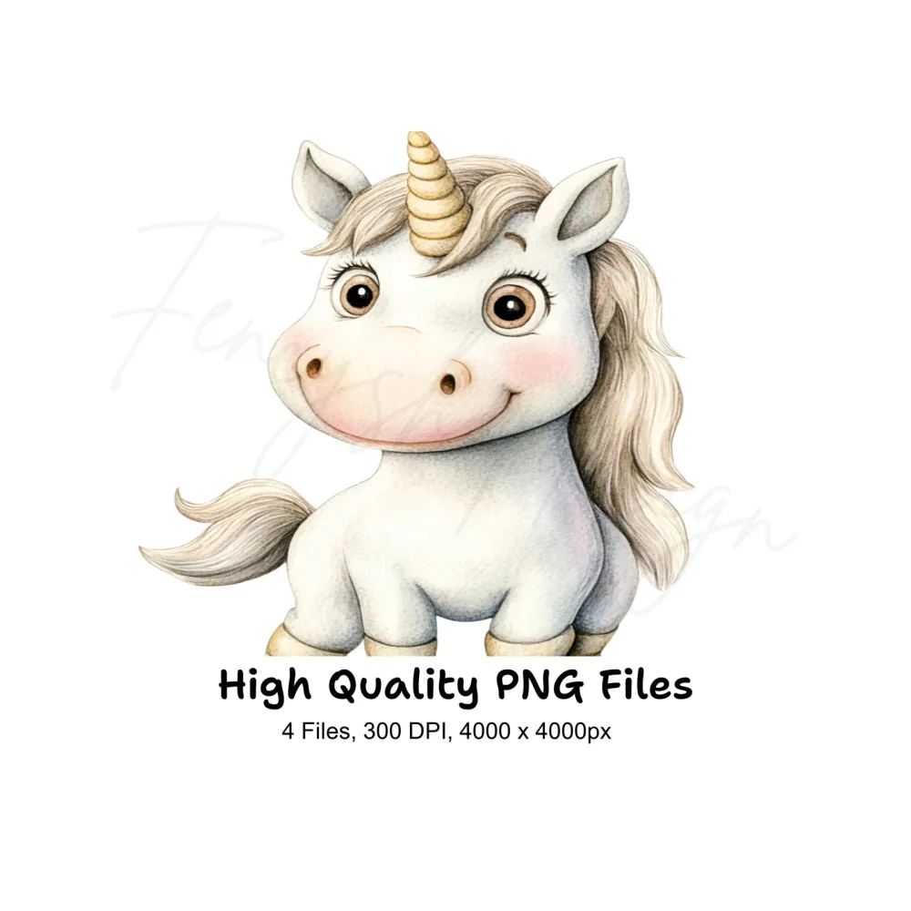 Charming Unicorn Clipart Bundle