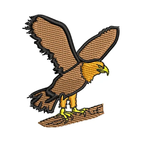 Golden Eagle Embroidery Design