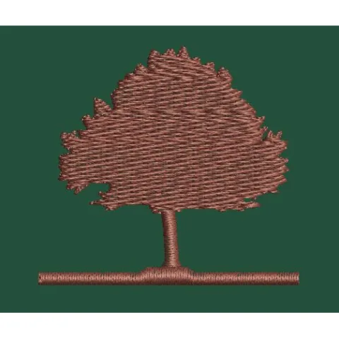 Tree Silhouette Embroidery Design