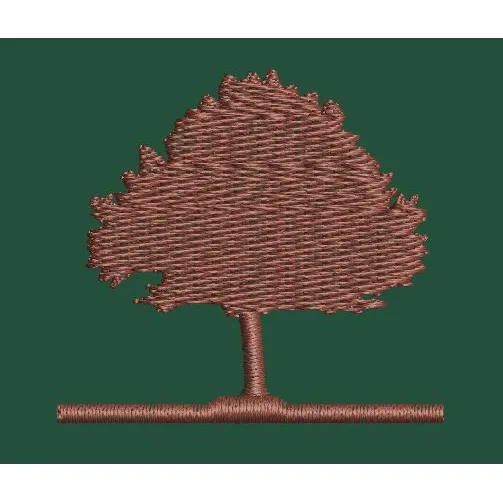 Tree Silhouette Embroidery Design