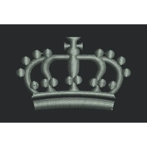 Silver Crown Embroidery Design