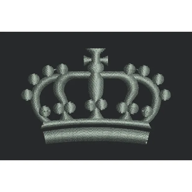 Silver Crown Embroidery Design
