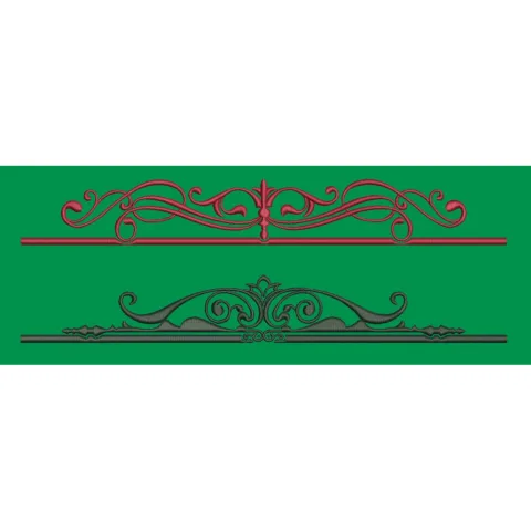 Ornamental Scroll Dividers Embroidery Design