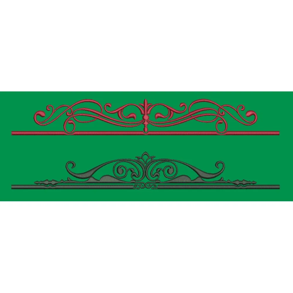 Ornamental Scroll Dividers Embroidery Design