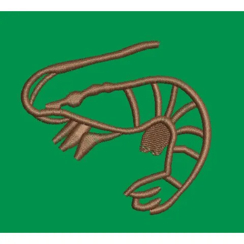 Shrimp Motif Embroidery Design