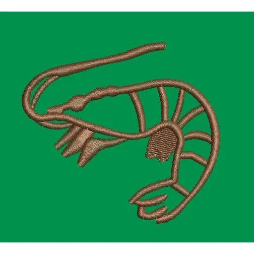 Shrimp Motif Embroidery Design