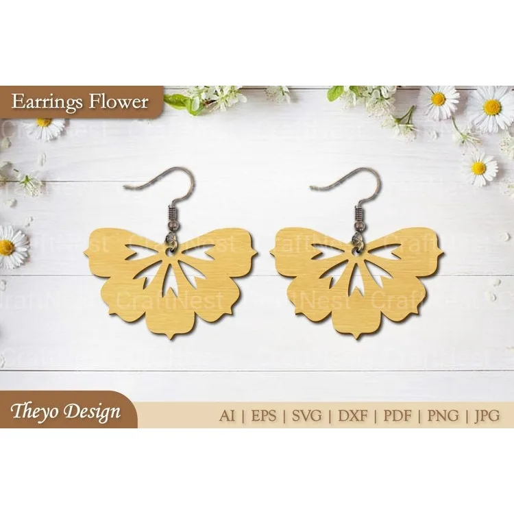 Flower Earrings SVG Bundle