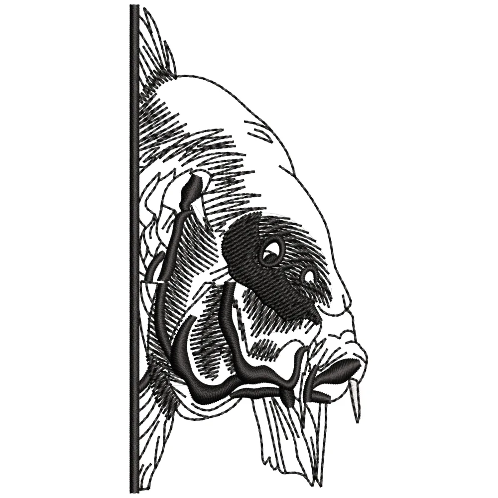 Seal Fish Head Embroidery Design