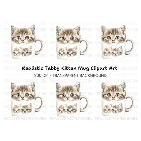 Cute Kitten Clipart Bundle