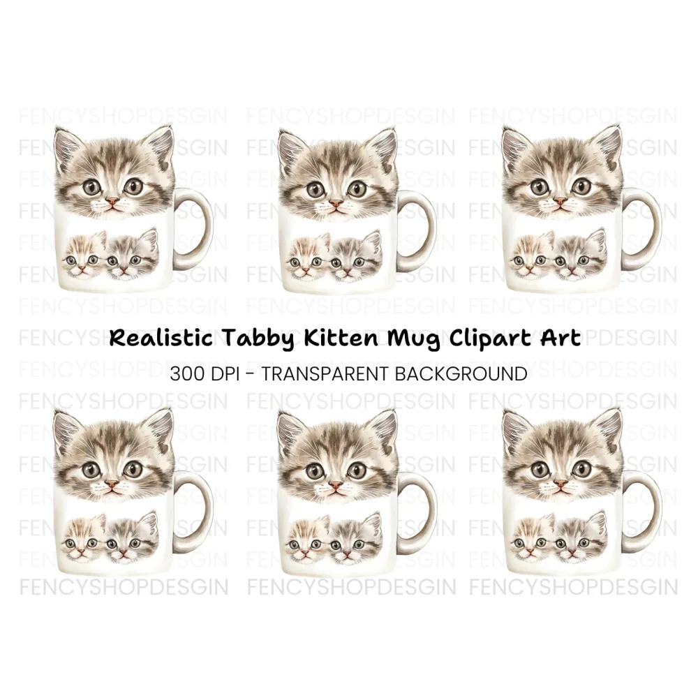 Cute Kitten Clipart Bundle
