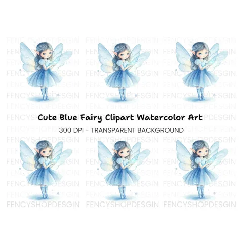 Cute Winter Fairy Magical Glow Clipart Bundle