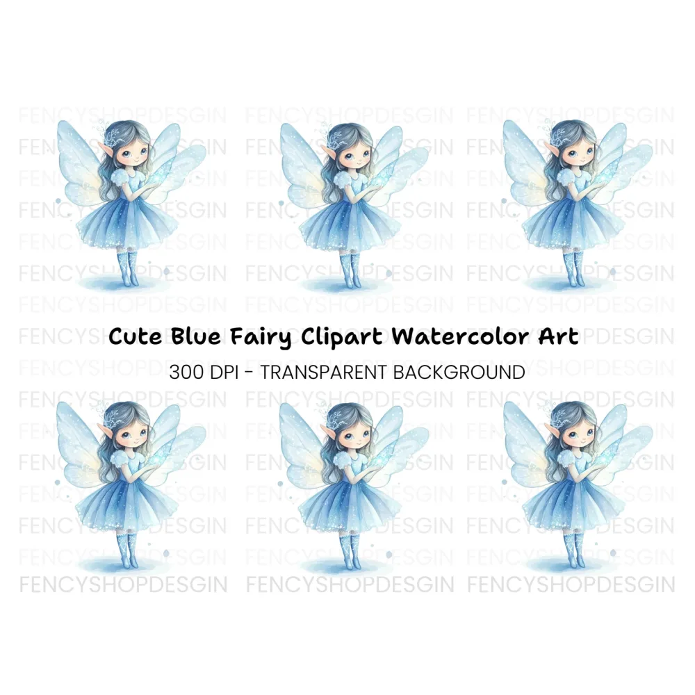 Cute Winter Fairy Magical Glow Clipart Bundle