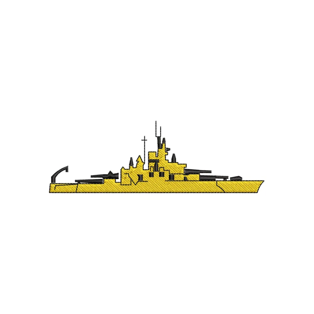Ship Embroidery Design