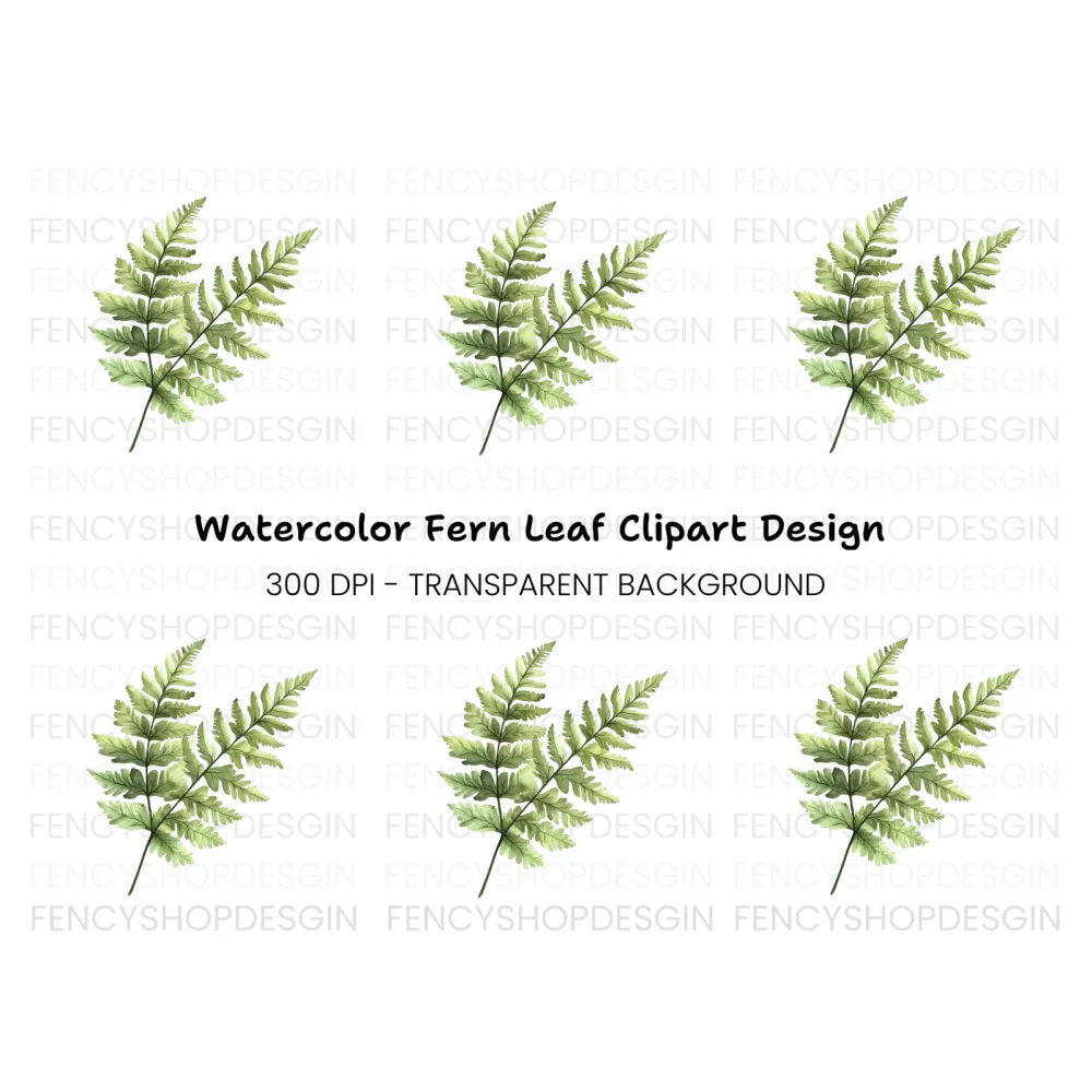 Fern Leaf Clipart Bundle