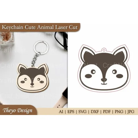 Cute Animal Keychain SVG Bundle