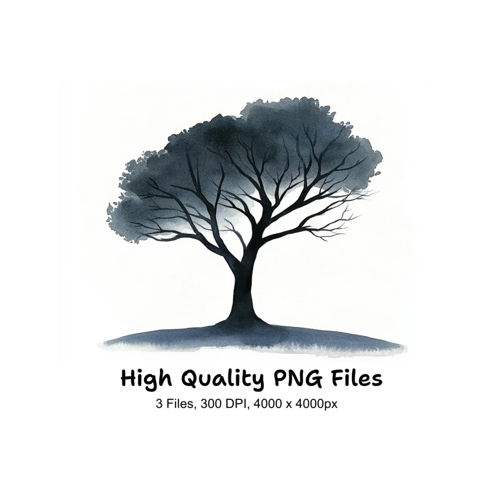 Tree Silhouettes Clipart Bundle