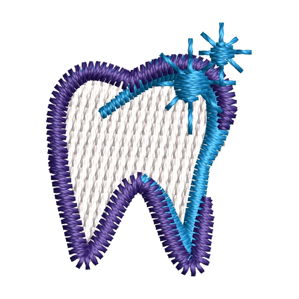 Tooth Embroidery Design