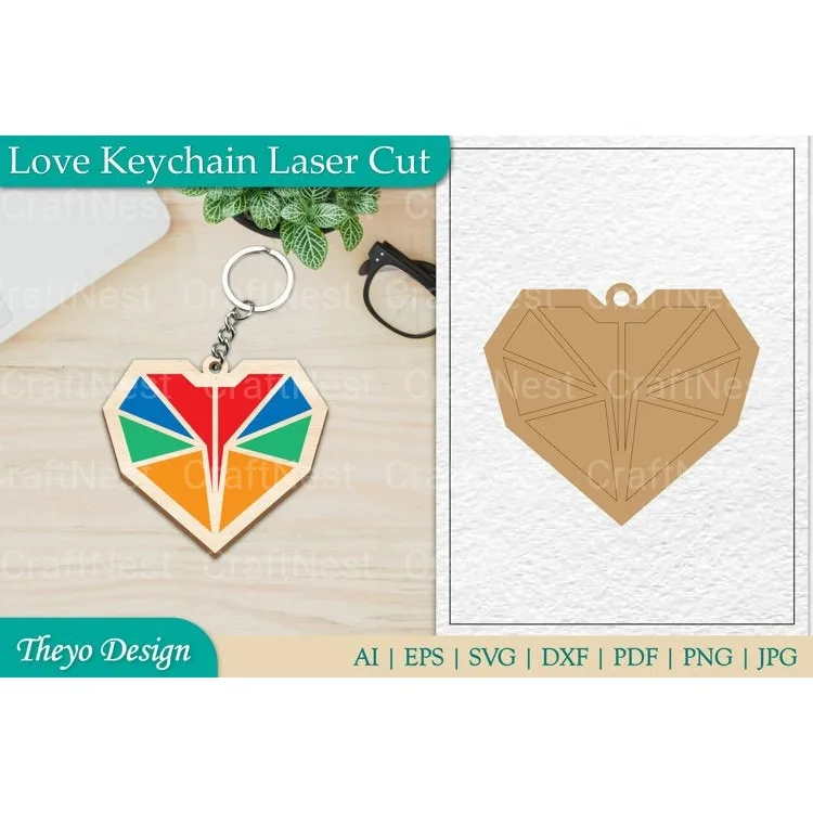 Love Keychain SVG Bundle