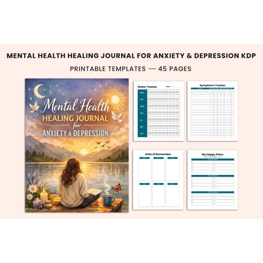 Mental Health Healing Journal for Anxiety and Depression