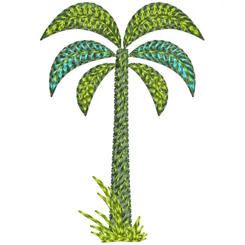 Coconut Plant Embroidery Design