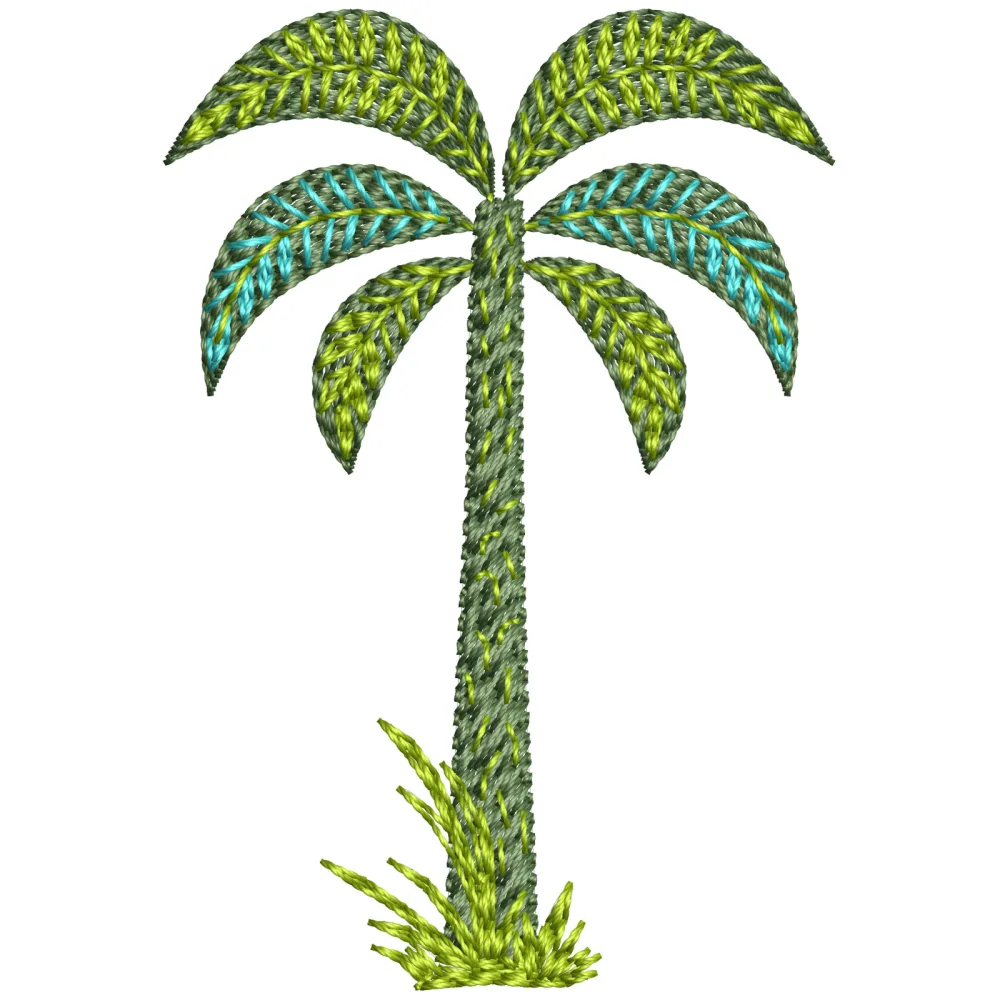 Coconut Plant Embroidery Design