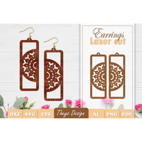 Earrings Mandala SVG Bundle