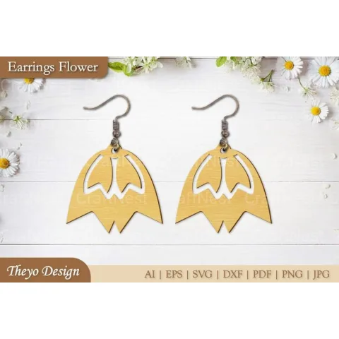 Flower Earrings SVG Bundle