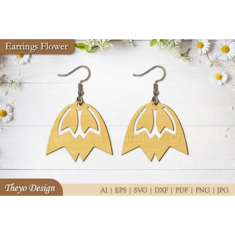 Flower Earrings SVG Bundle