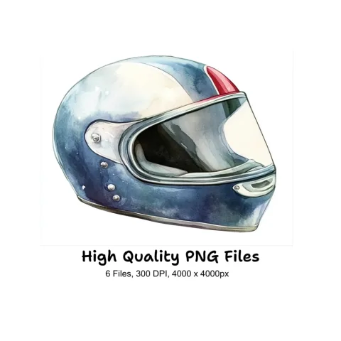 Motorcycle Helmets Clipart Bundle
