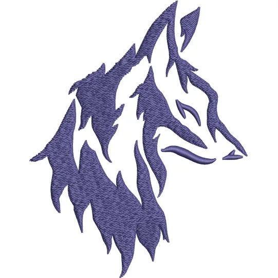 Wolf Embroidery Design